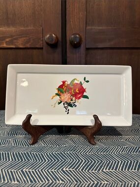 Grove Collaborative • rectangular pomegranate dish • ceramic • pottery